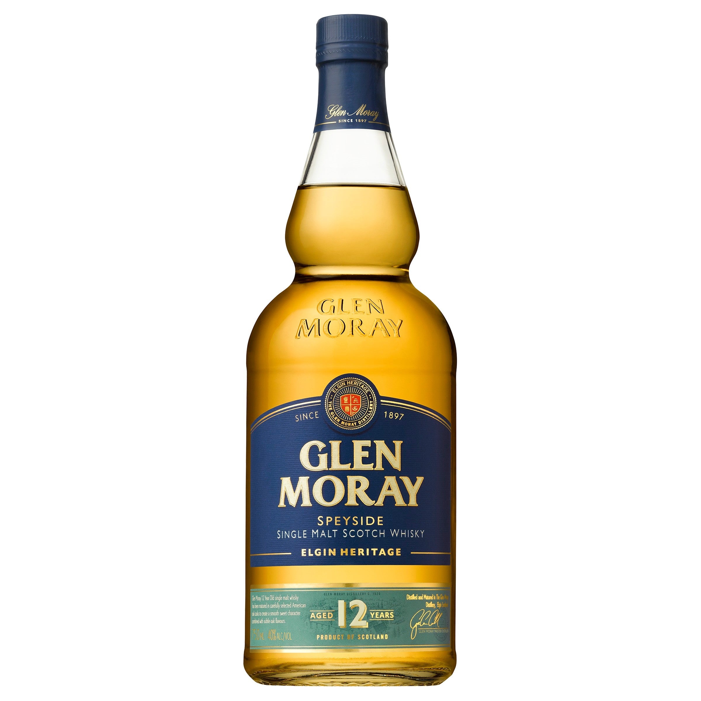 Glen Moray Single Malt Scotch Whiskey 12 year 750ml - Captain Caskwell