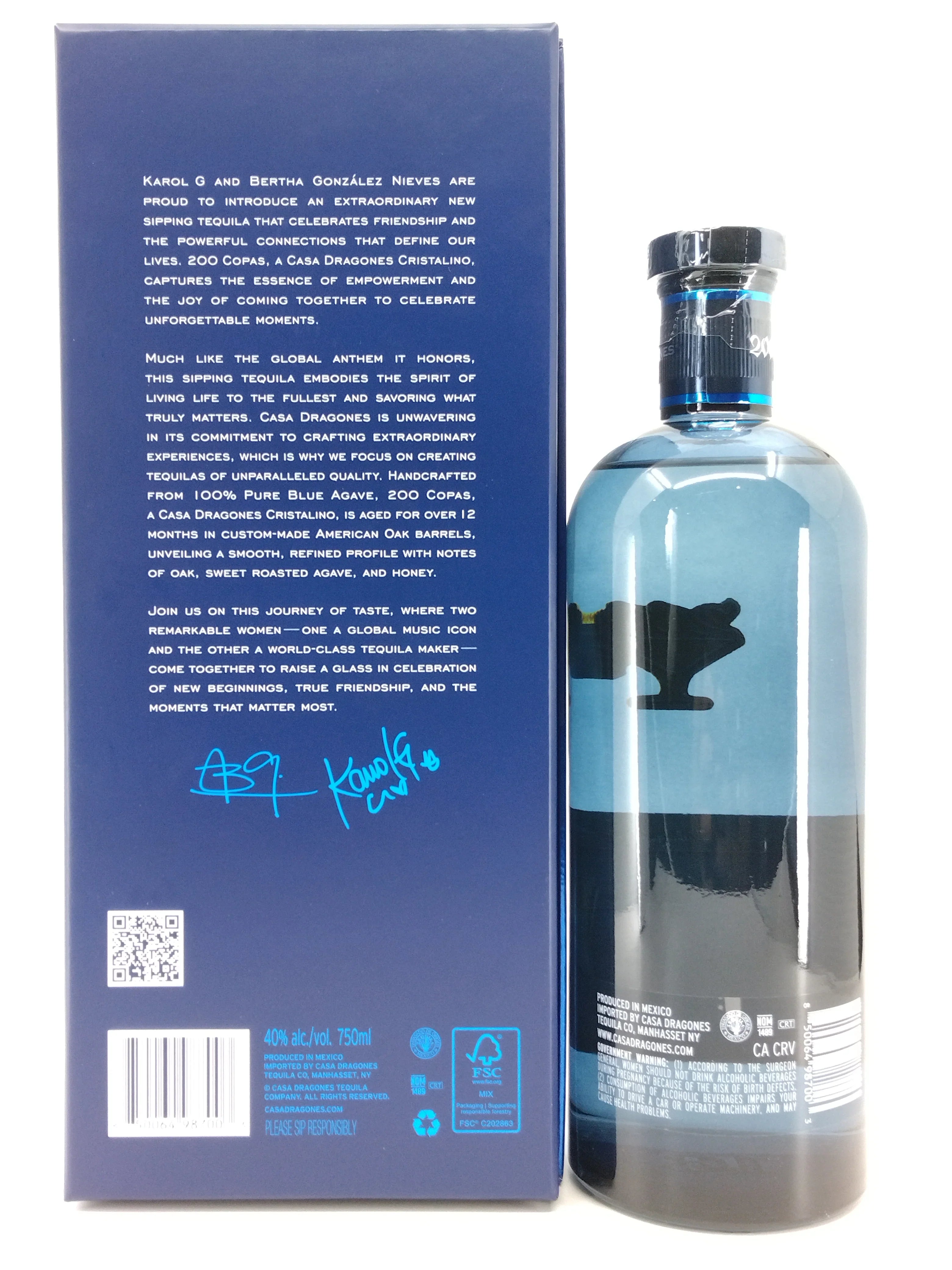 Casa Dragones Special Edition Karol G 200 Copas Tequila Anejo 750 ml