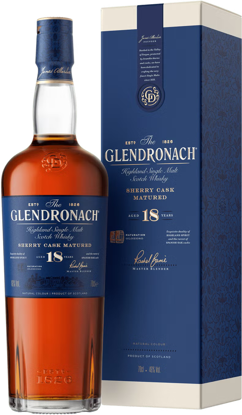 The Glendronach Highland Single Malt Scotch Whisky Sherry Cask 18 year 700 ml - Captain Caskwell
