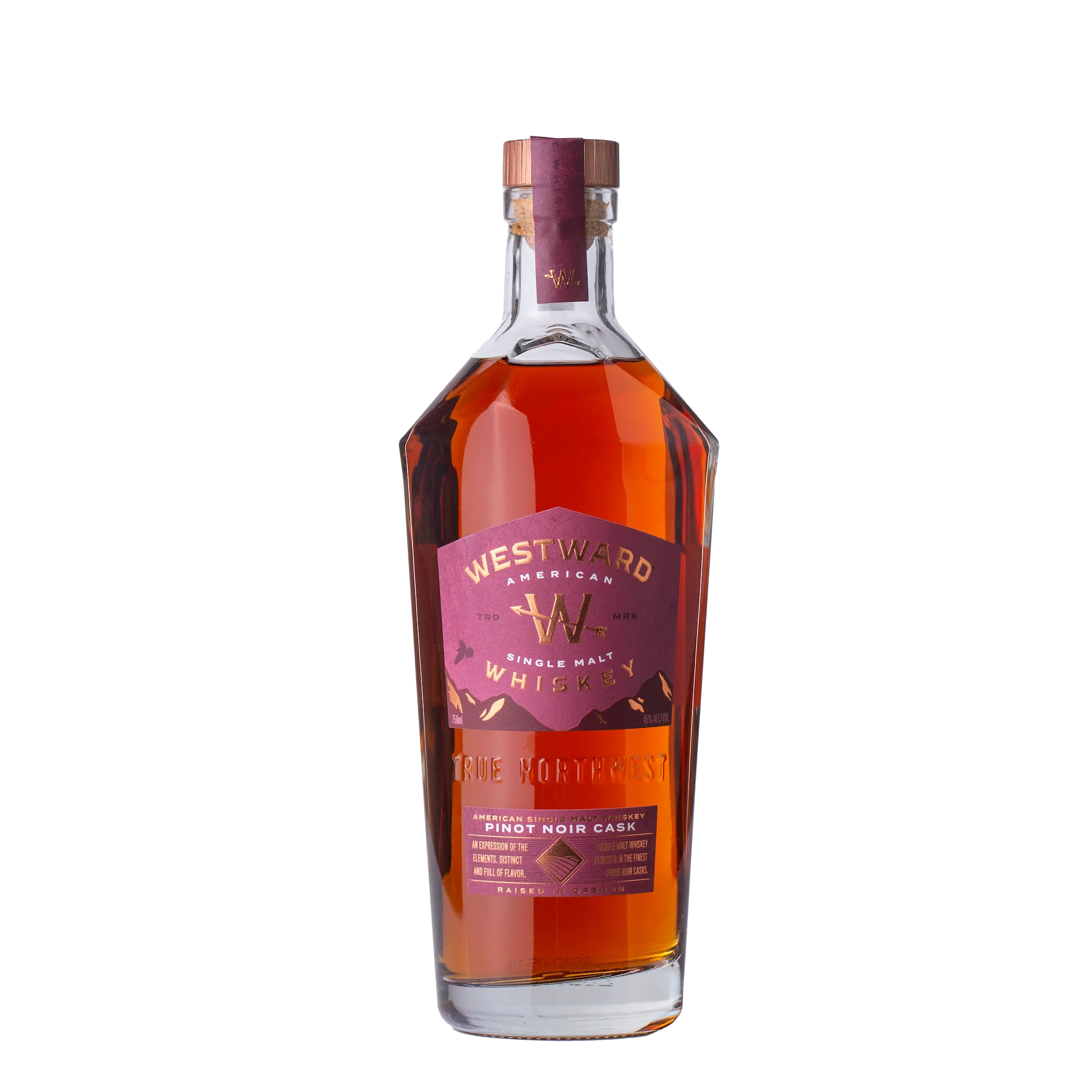 Westward American Pinot Noir Cask Single Malt 750 ml - Captain Caskwell