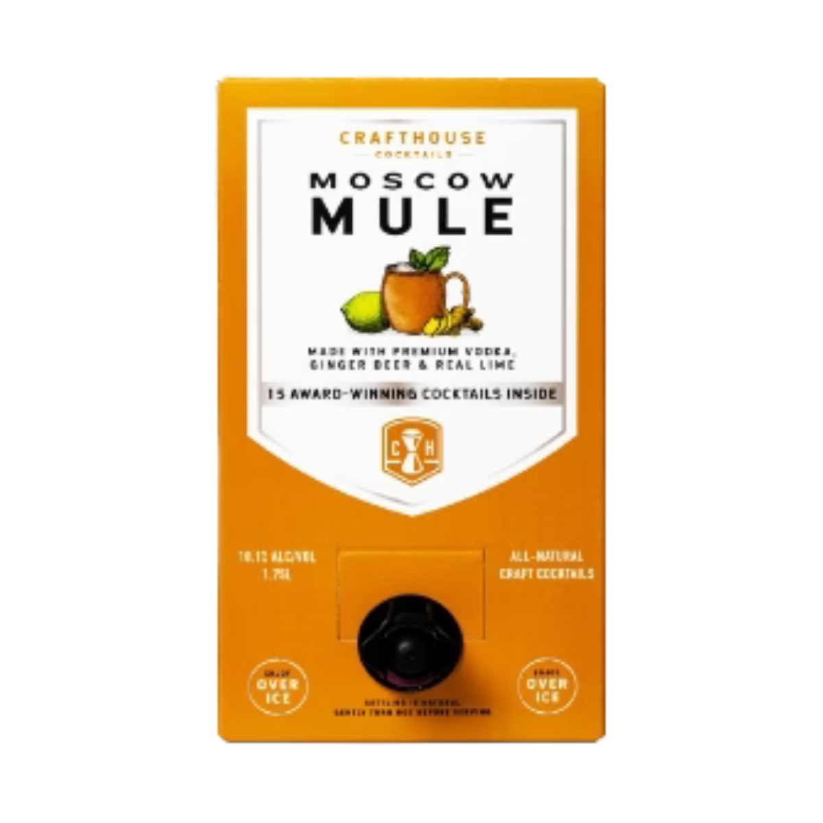 Crafthouse Cocktails Moscow Mule Premium Vodka and Ginger Beer with Real Lime 1.75 L - Captain Caskwell