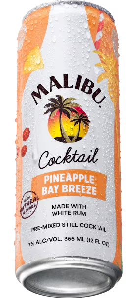 Malibu Pineapple Bay Breeze (4 pack) 355ml - Captain Caskwell