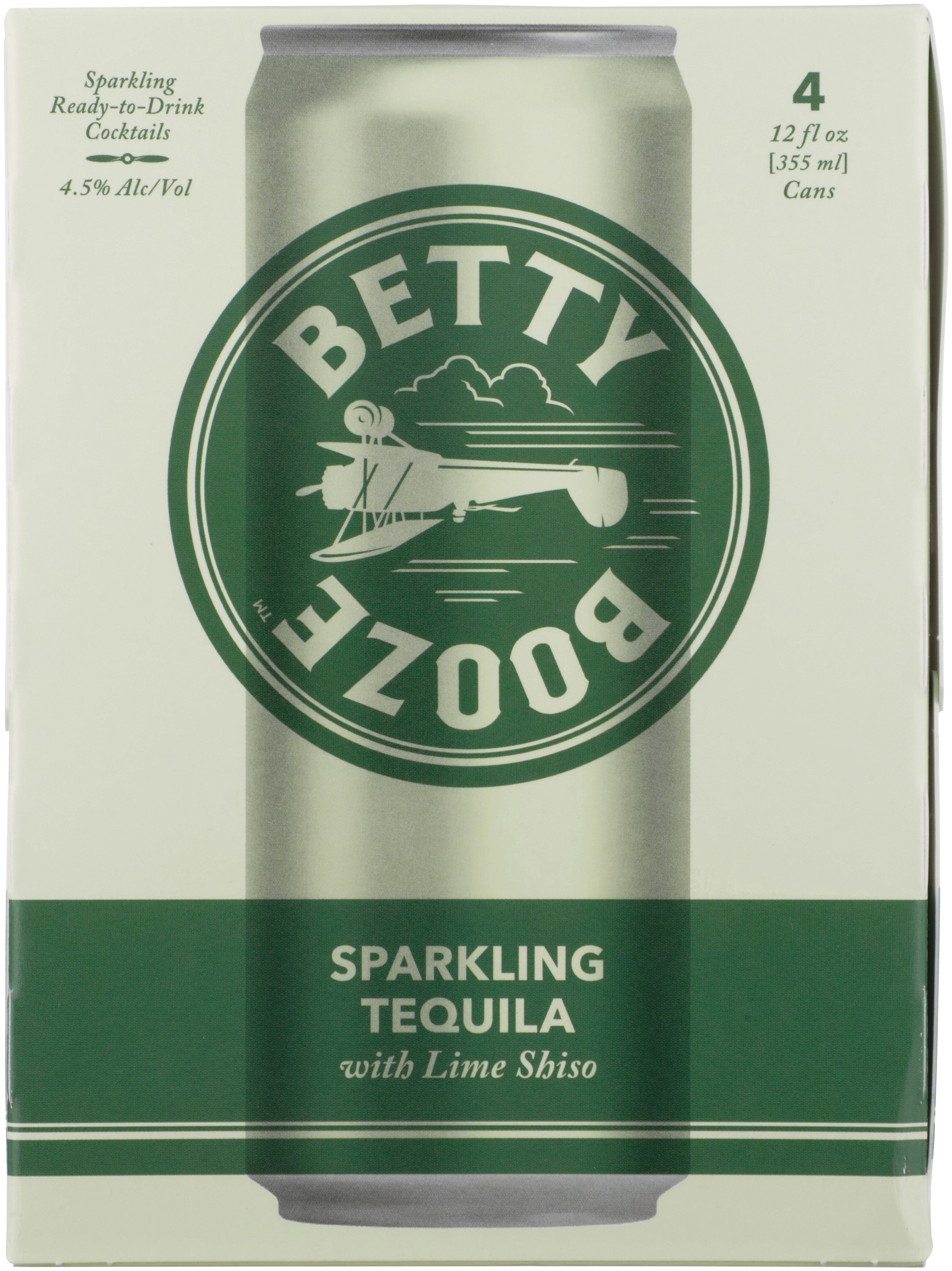 Betty Booze Sparkling Tequila with Lime Shiso 4 pack 355 ML - Captain Caskwell