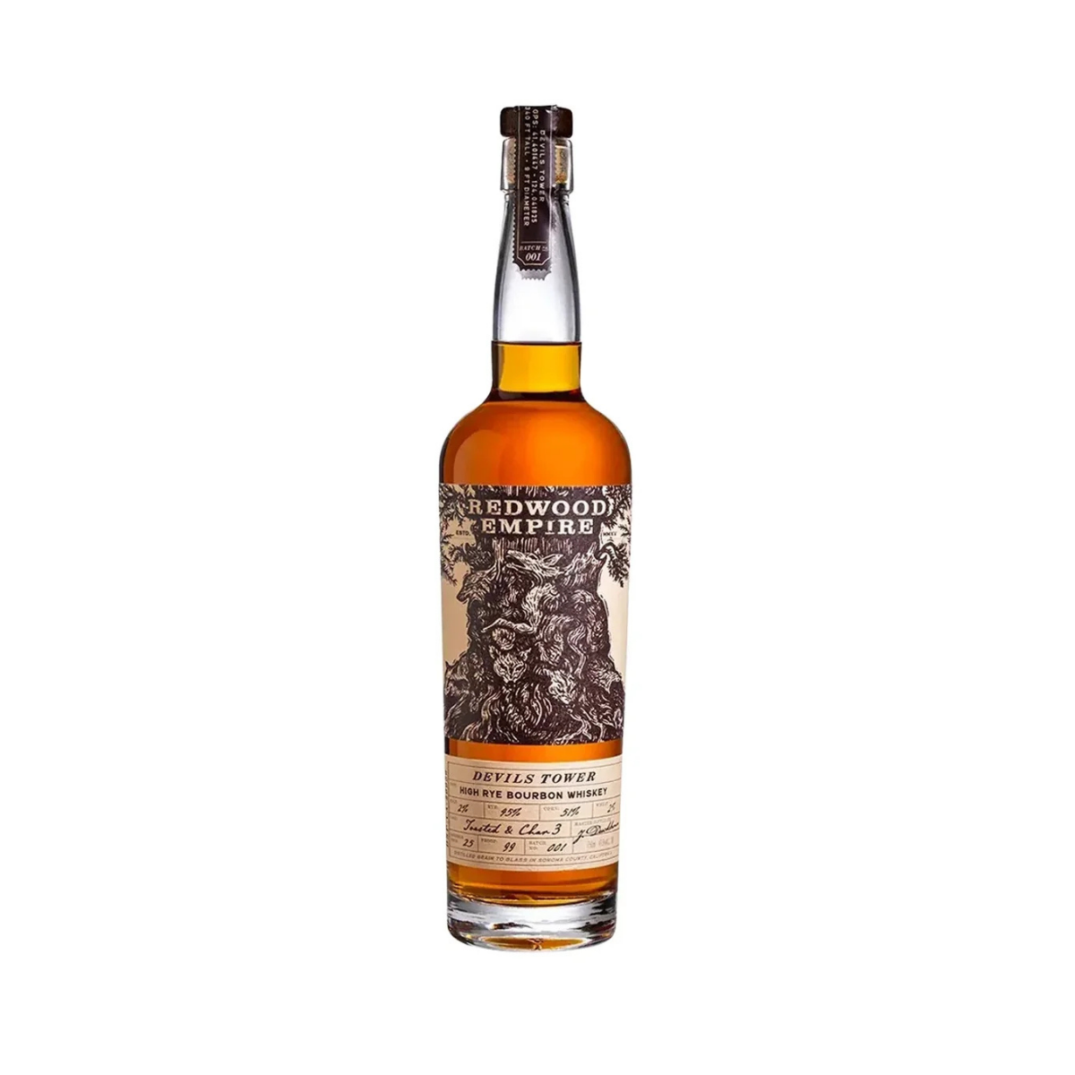 Redwood Empire Devils Tower High Rye Bourbon 750ml - Captain Caskwell