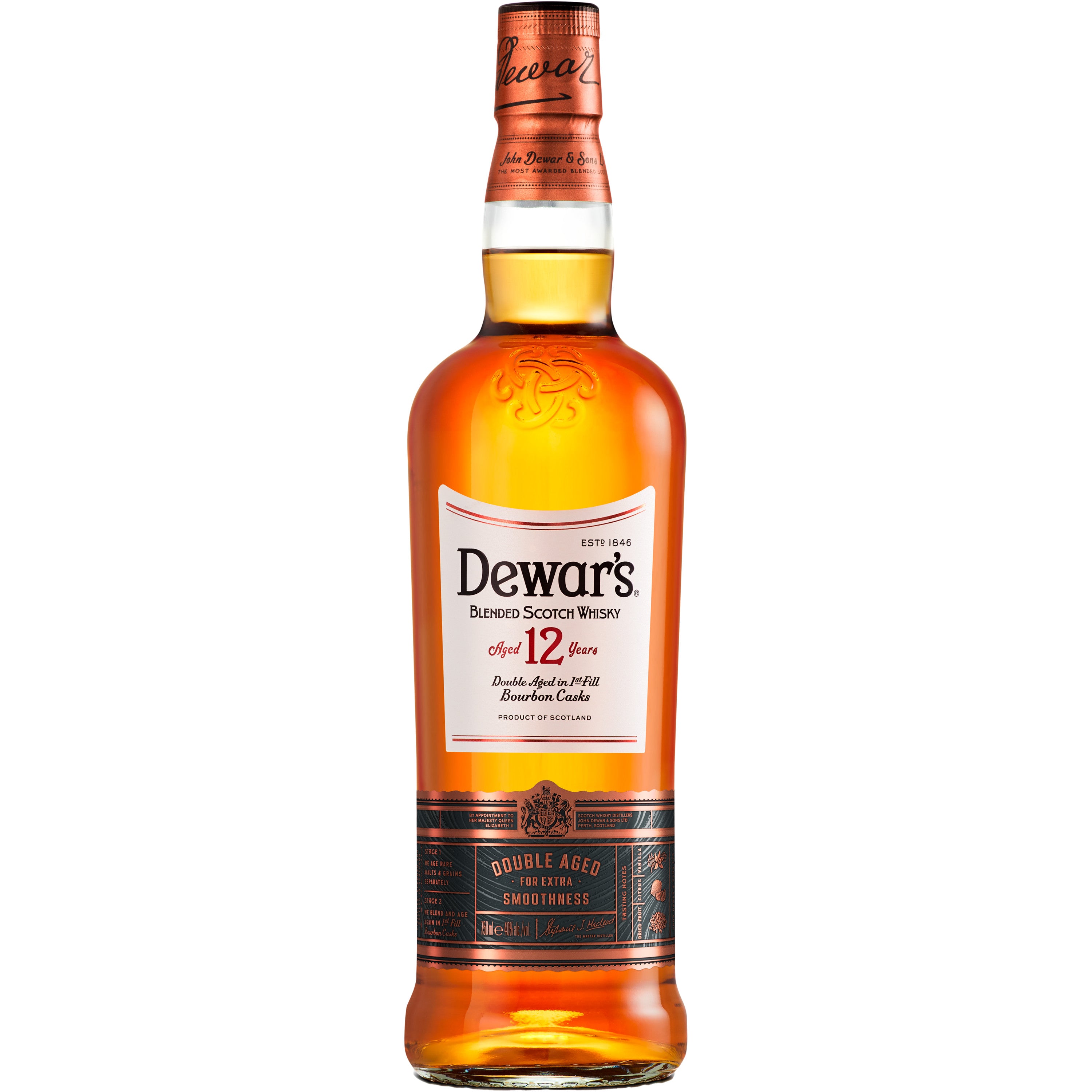Dewars 12 year Scotch 750 ml - Captain Caskwell