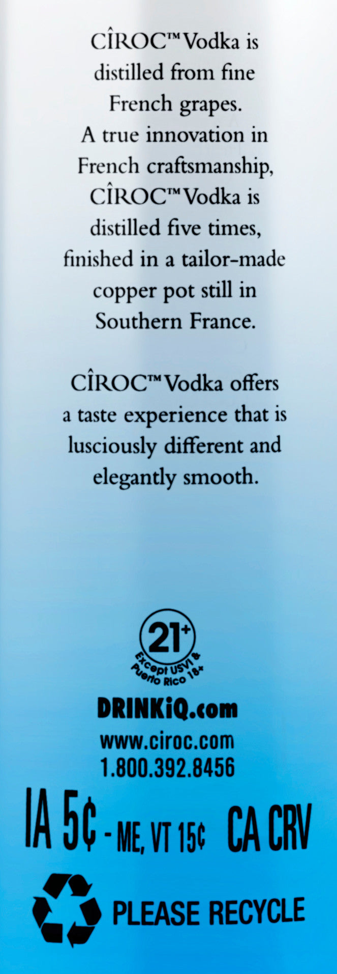 Ciroc Vodka 375 ml - Captain Caskwell