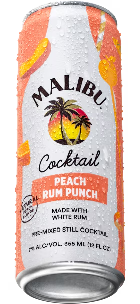 Malibu Rum Peach Punch (4-pack) 355 ml - Captain Caskwell