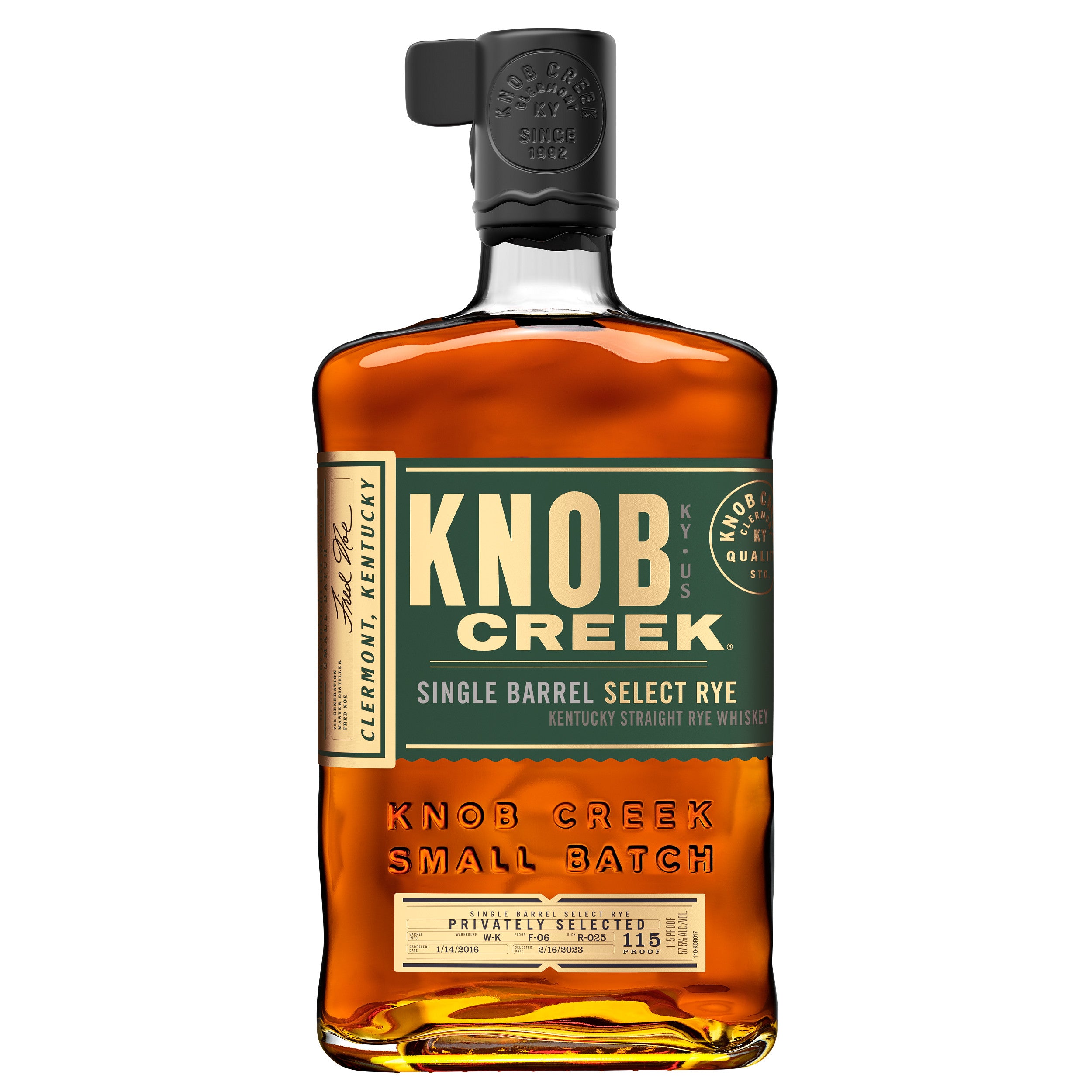 Knob Creek Rye Single Barrel V#768335 - Bourbon Enthusiast 5/20 "6yr Select" 750 ml - Captain Caskwell