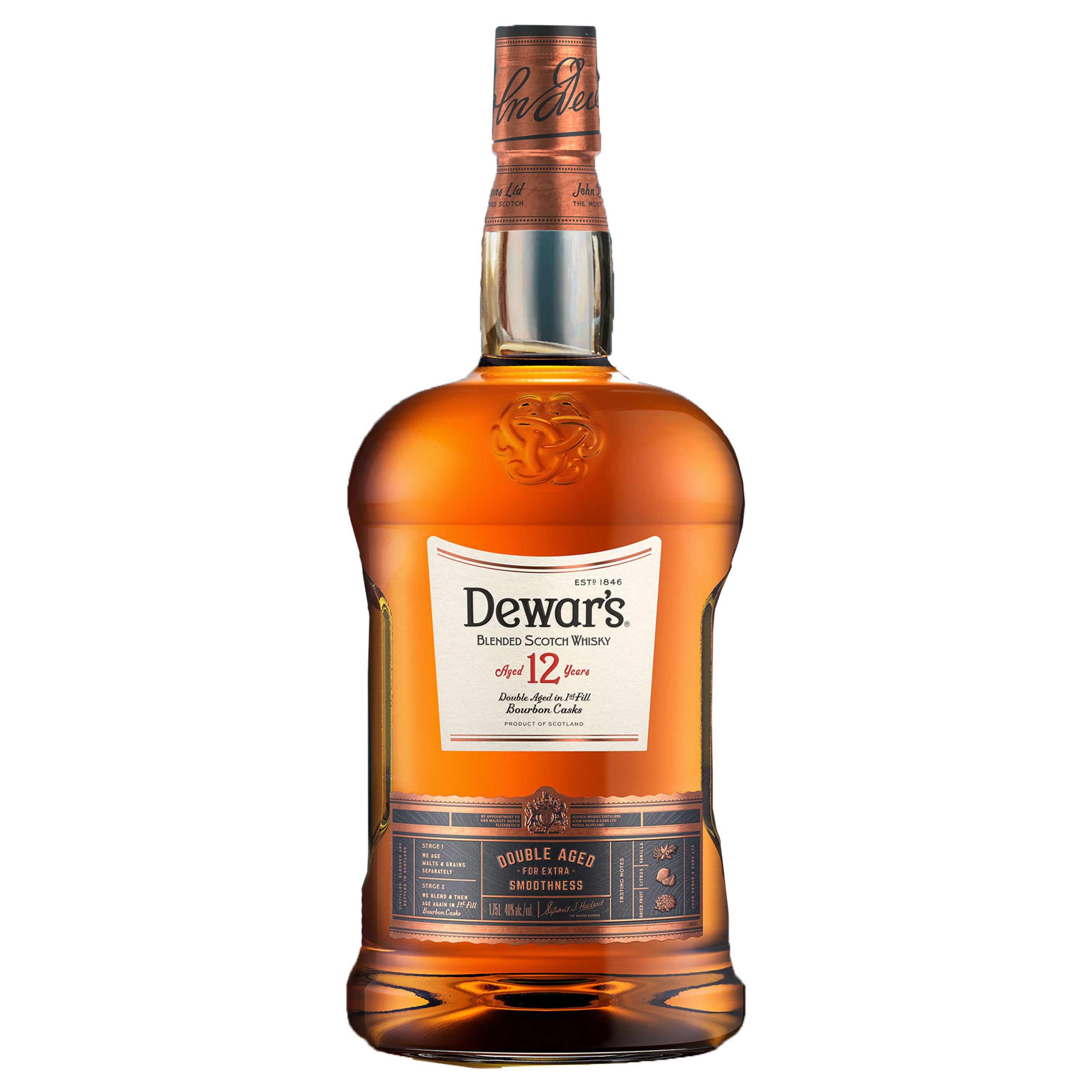 Dewars Blended 12 year 1.75 L - Captain Caskwell