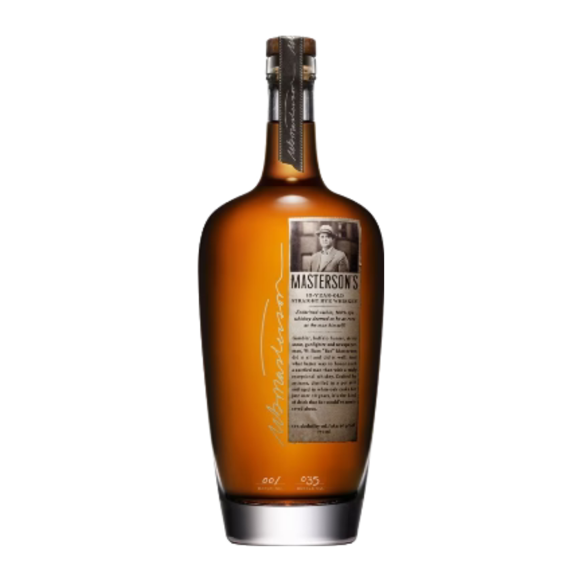 Masterson's 10 Year Old Straight Rye Whiskey 750 ml - Captain Caskwell