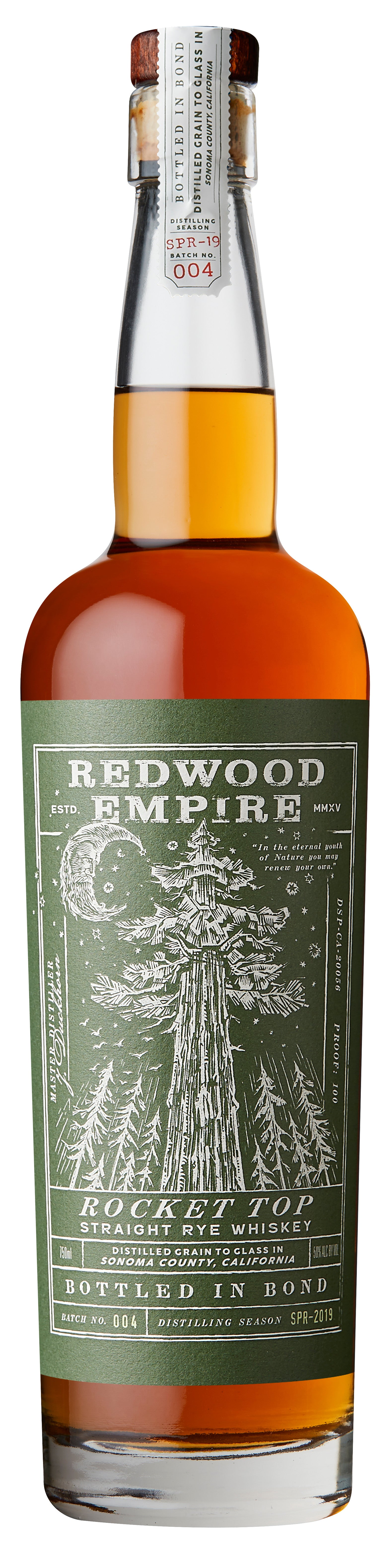 Redwood Empire Rocket Top Rye 750 ml - Captain Caskwell