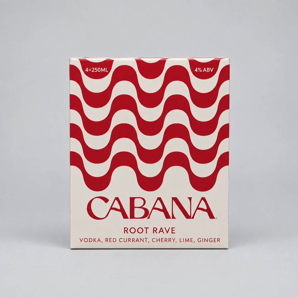 Cabana Root Wave Root Beer Vodka Cocktail 4-Pack 250ml cans