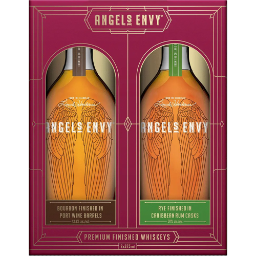 Angels Envy Bourbon and Rye Gift Pack 375 ml - Captain Caskwell