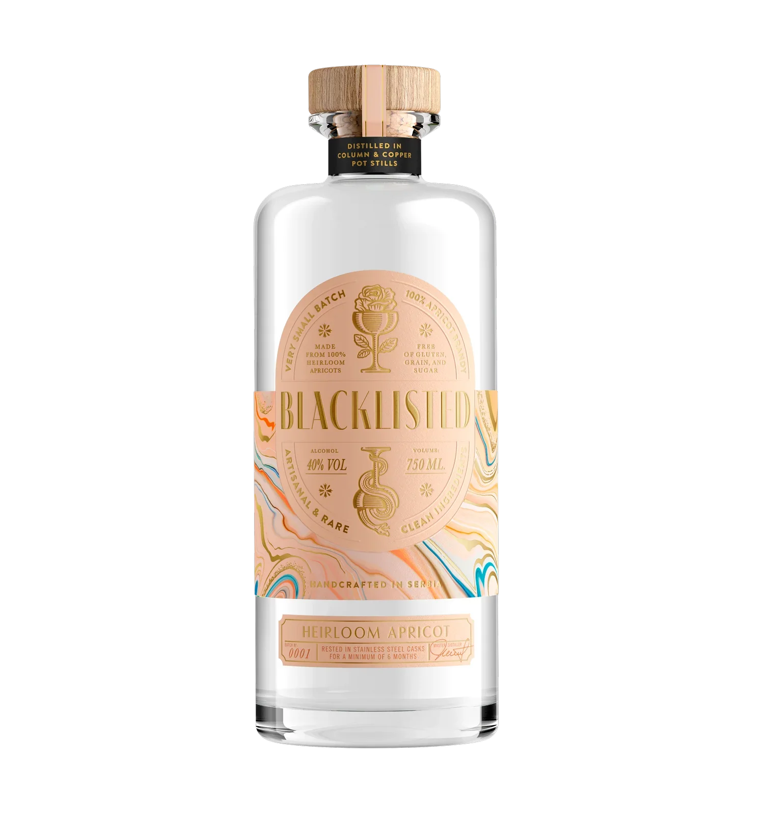 Blacklisted Brandy APRICOT 750 ml - Captain Caskwell