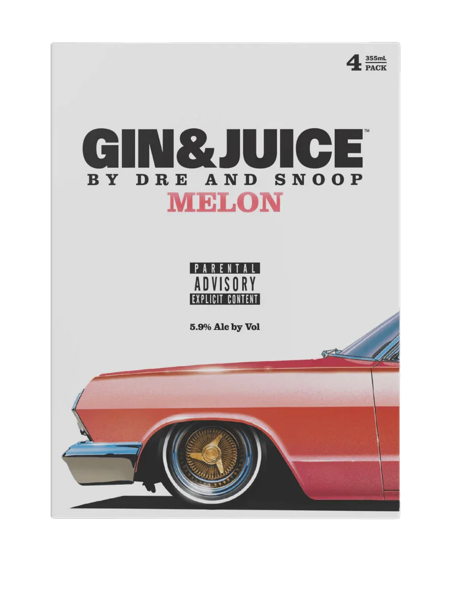 Gin and Juice Melon 4 pack 355ml - Captain Caskwell