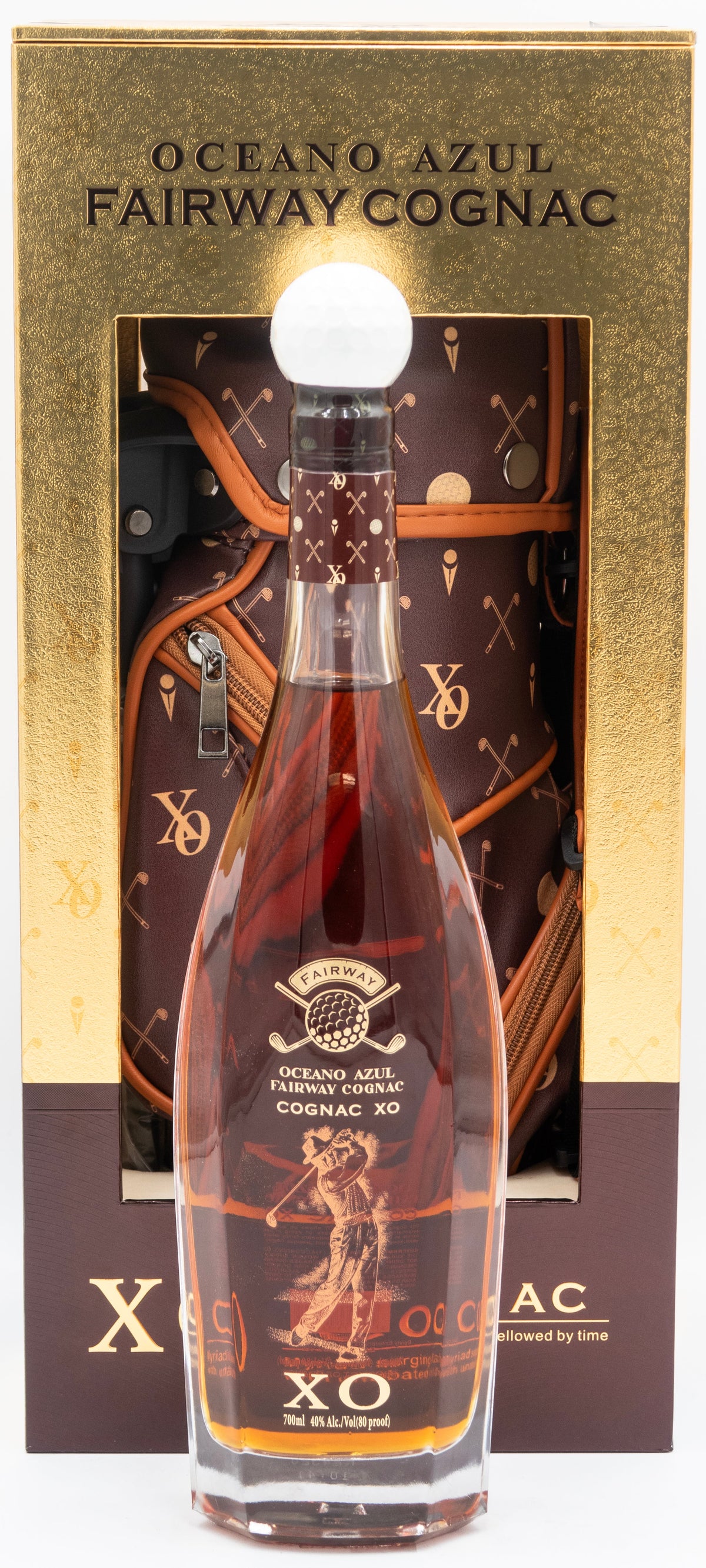 Oceano Azul Fairway Cognac bottle with packaging
