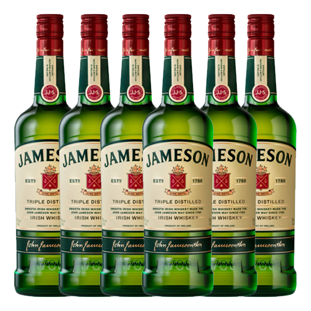 6 Bottles of Jameson Irish Whiskey 750ml