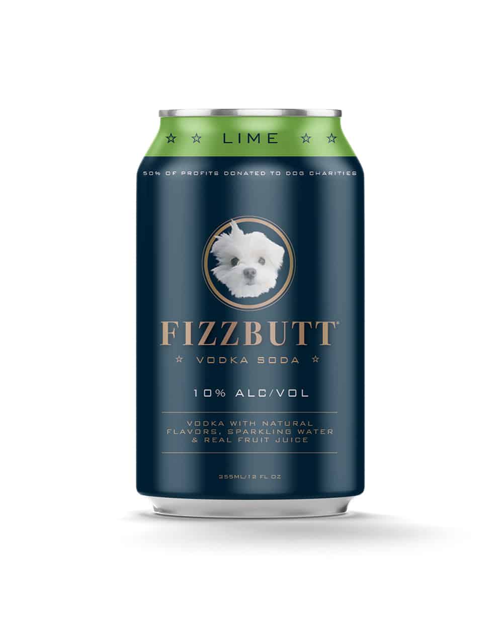 FizzButt Lime Vodka Soda (4 pack) 355ml