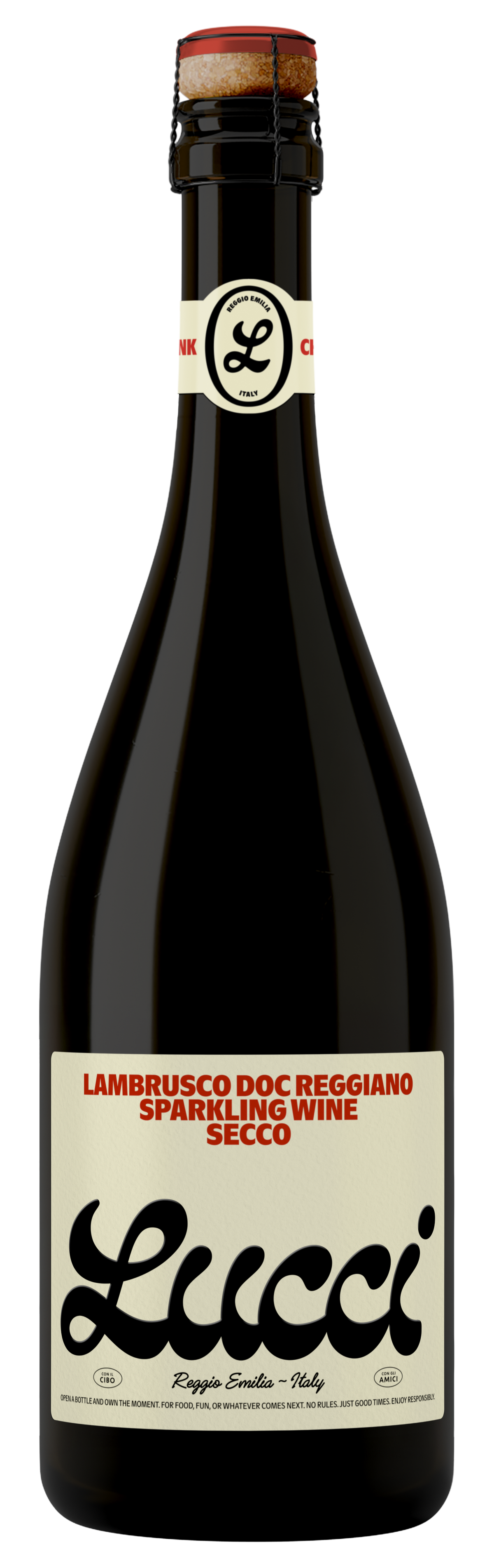 Lucci Lambrusco Reggiano DOC Dry Sparkling Wine Secco