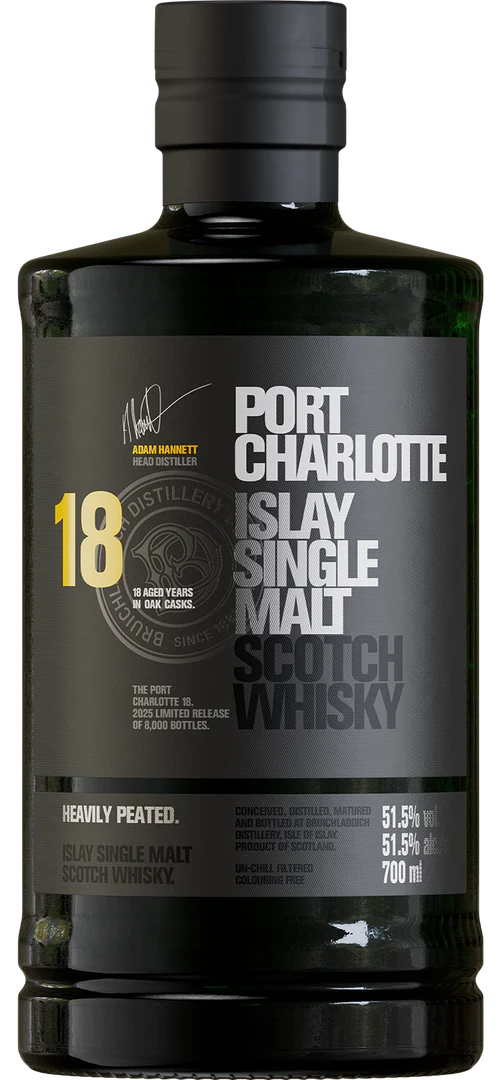 Bruichladdich Distillery Islay Port Charlotte Islay Single Malt 18 year 700 ml - Captain Caskwell