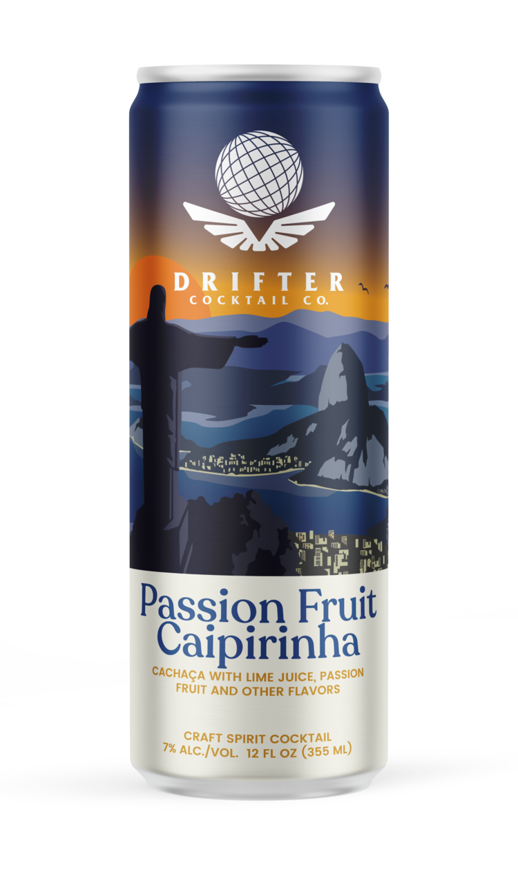 Drifter Craft Cocktail Passion Fruit Caipirinha (4 pack) 12 oz - Captain Caskwell