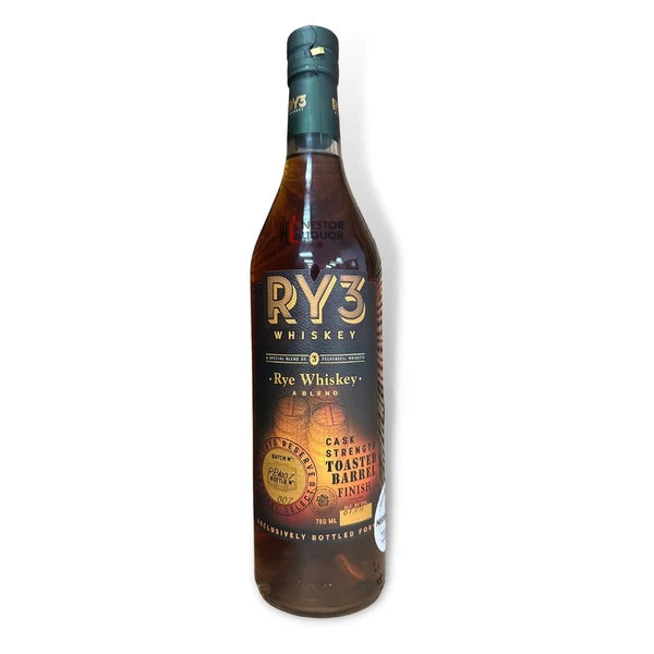 RY3 Whiskey Cask Strength Toasted Barrel Finish Rye Whiskey 750ml