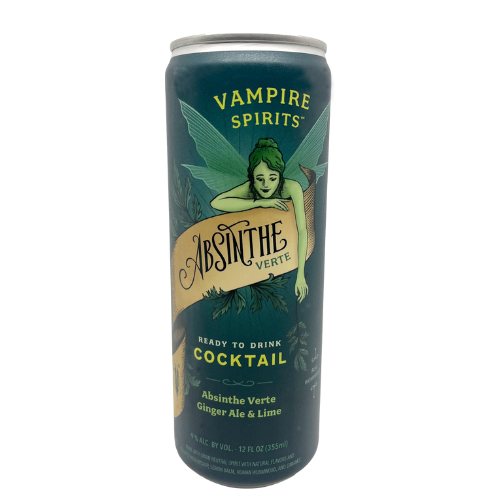 Vampire Spirits Absinthe Verte Ginger Ale and Lime 4 pack 355 ML - Captain Caskwell