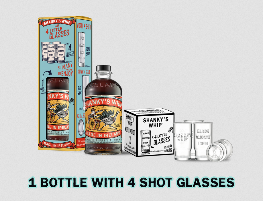 Shanky' s Whip The Black Original with 4 Shot Cups 750 ML - Captain Caskwell