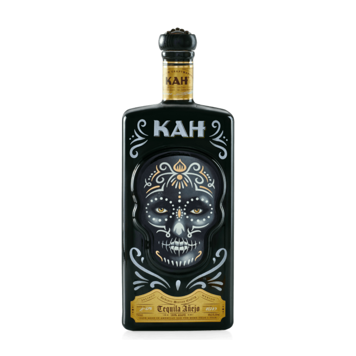 Kah Anejo Ceramic Black Anejo 750 ml - Captain Caskwell