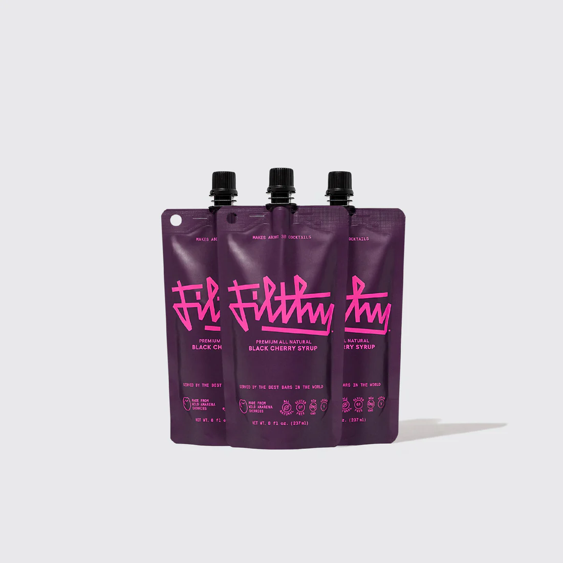 Filthy Black Cherry Syrup 237 ml - Captain Caskwell