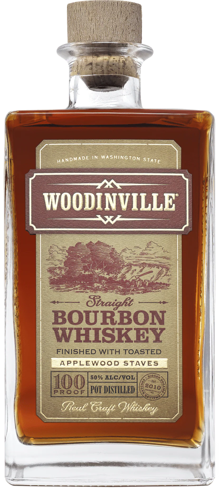 Woodinville Straight Bourbon Whiskey Applewood Staves 750ml - Captain Caskwell