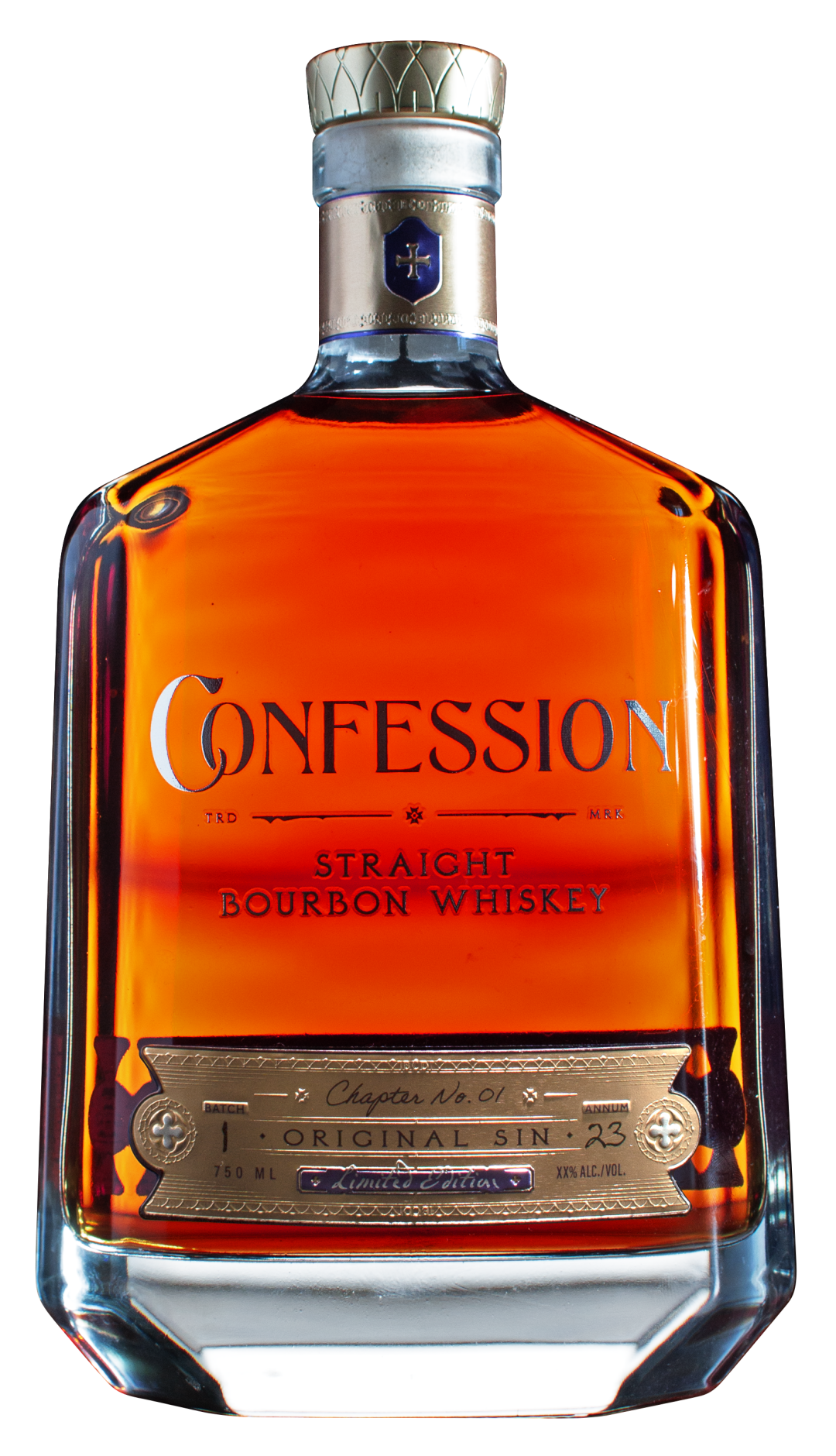 Burnt Church Distillery Confession Straight Bourbon Whiskey Chapter 1 Original Sin Limited Edition 750 ML - Captain Caskwell