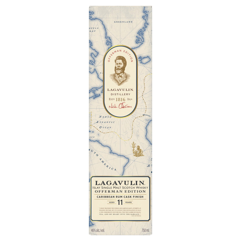Lagavulin Distillery Offerman Edition Caribbean Islay Single Malt Scotch Rum Cask 11 year 750 ML - Captain Caskwell