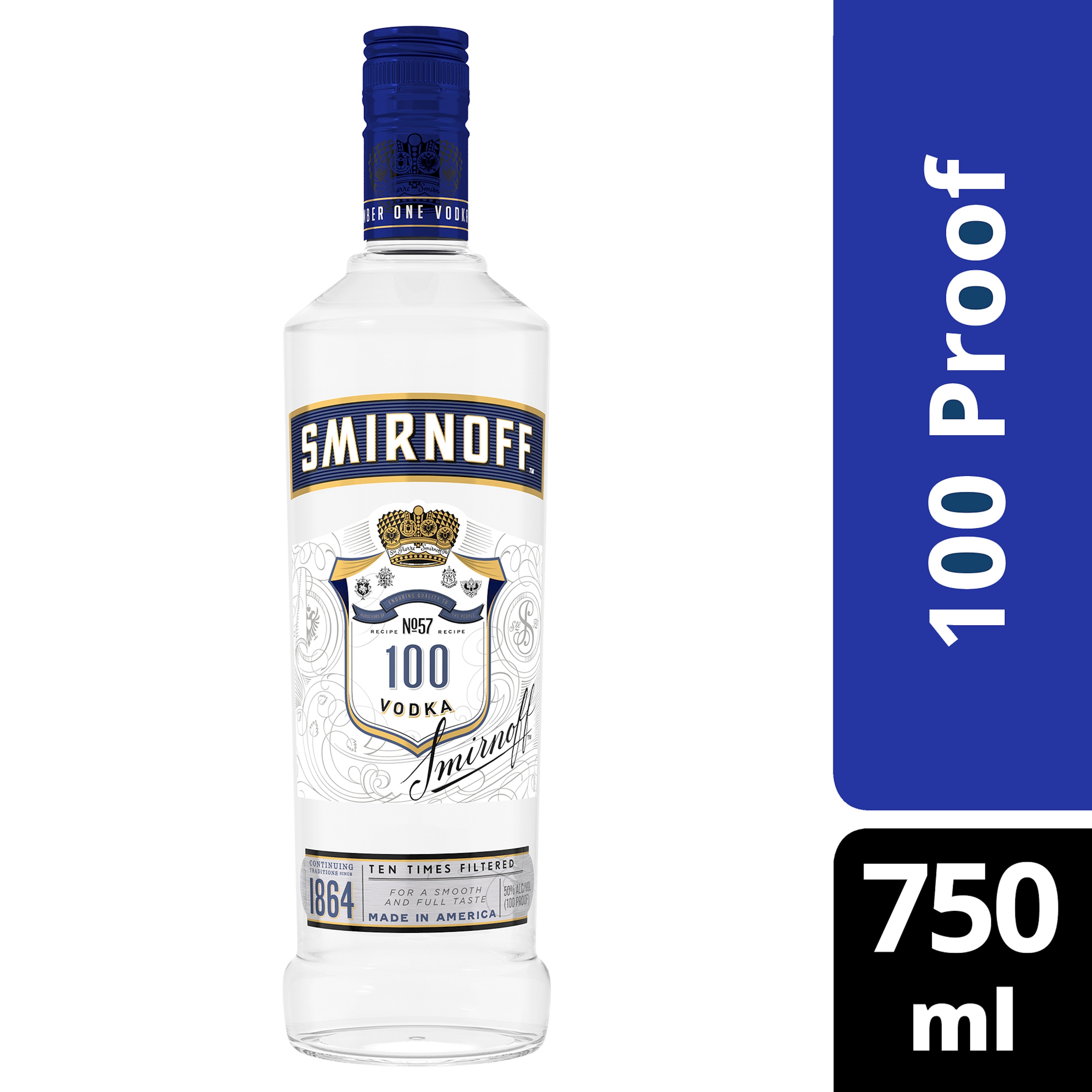 Smirnoff 100 Vodka 750 ml - Captain Caskwell