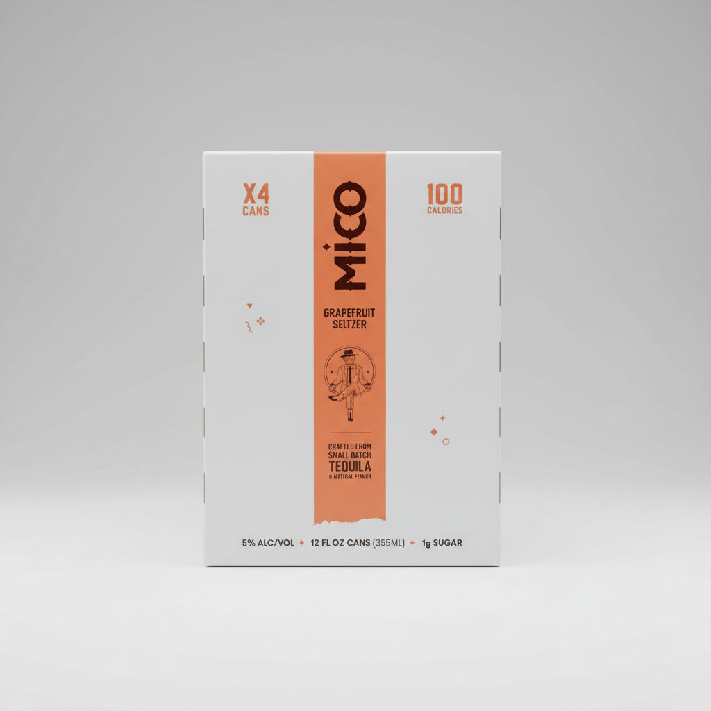 Mico Grapefruit Seltzer Small Batch Tequila (4 Pack) 355 ML