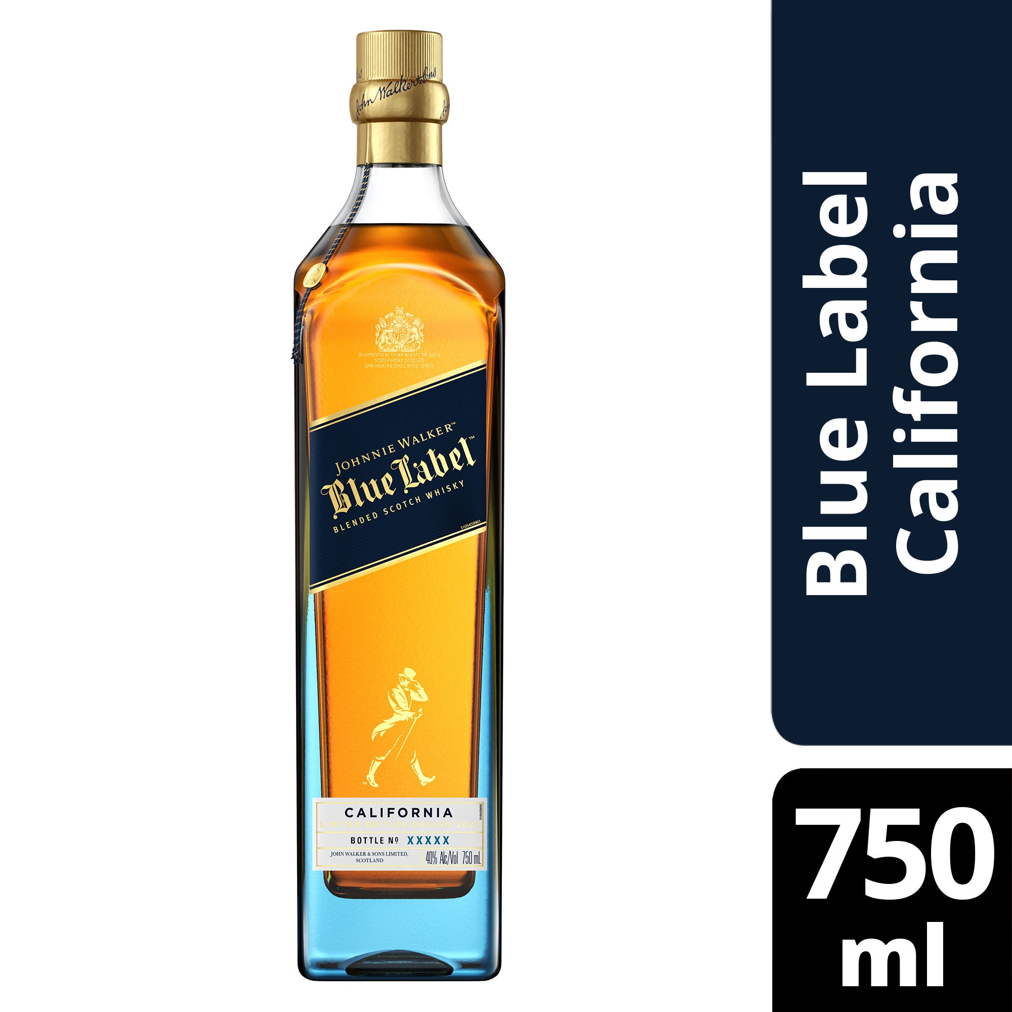 Blue Label Johnnie Walker Blue Label Blended Scotch California Limited Edition 750 ml - Captain Caskwell
