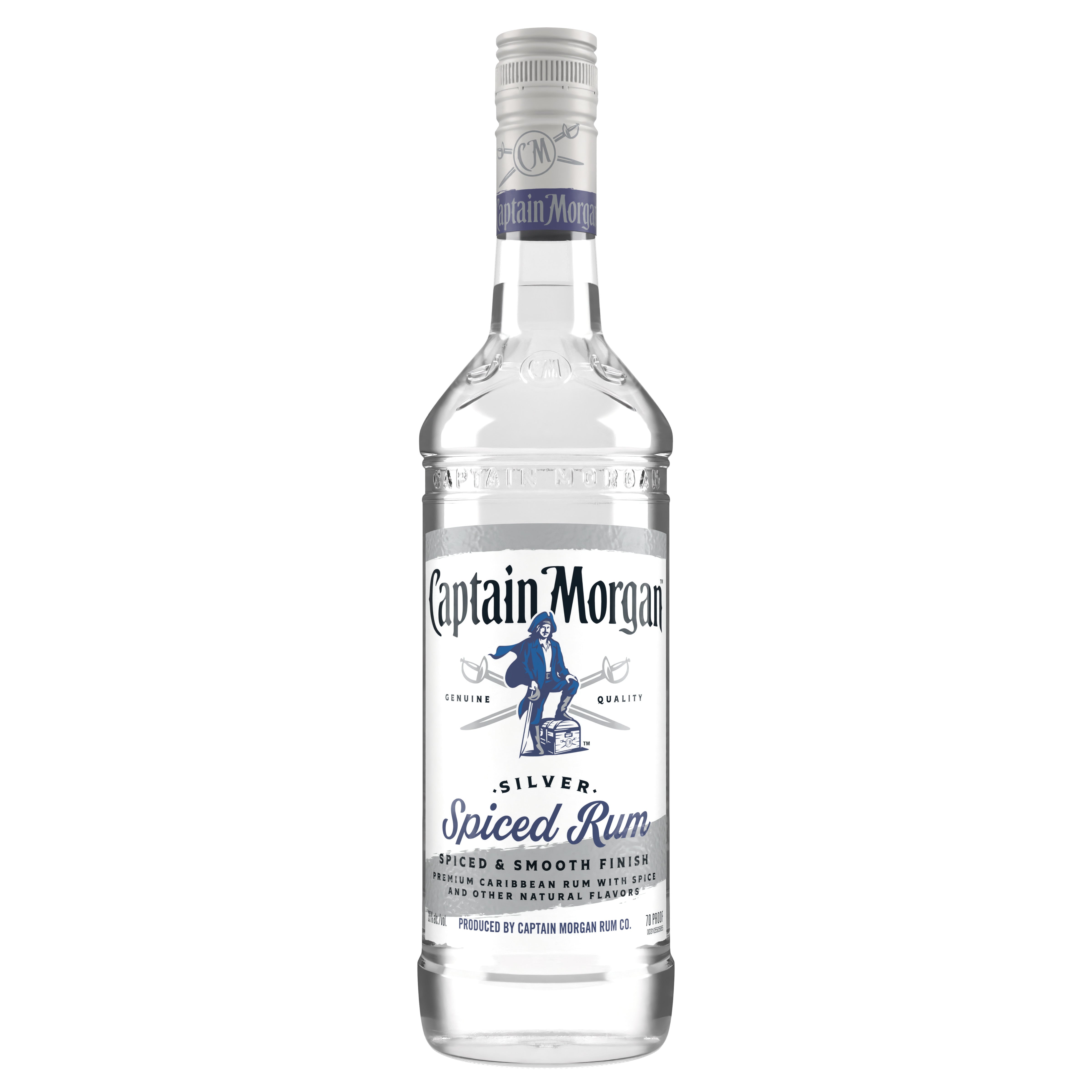 Captain Morgan Silver Spiced Rum 750ml - Captain Caskwell
