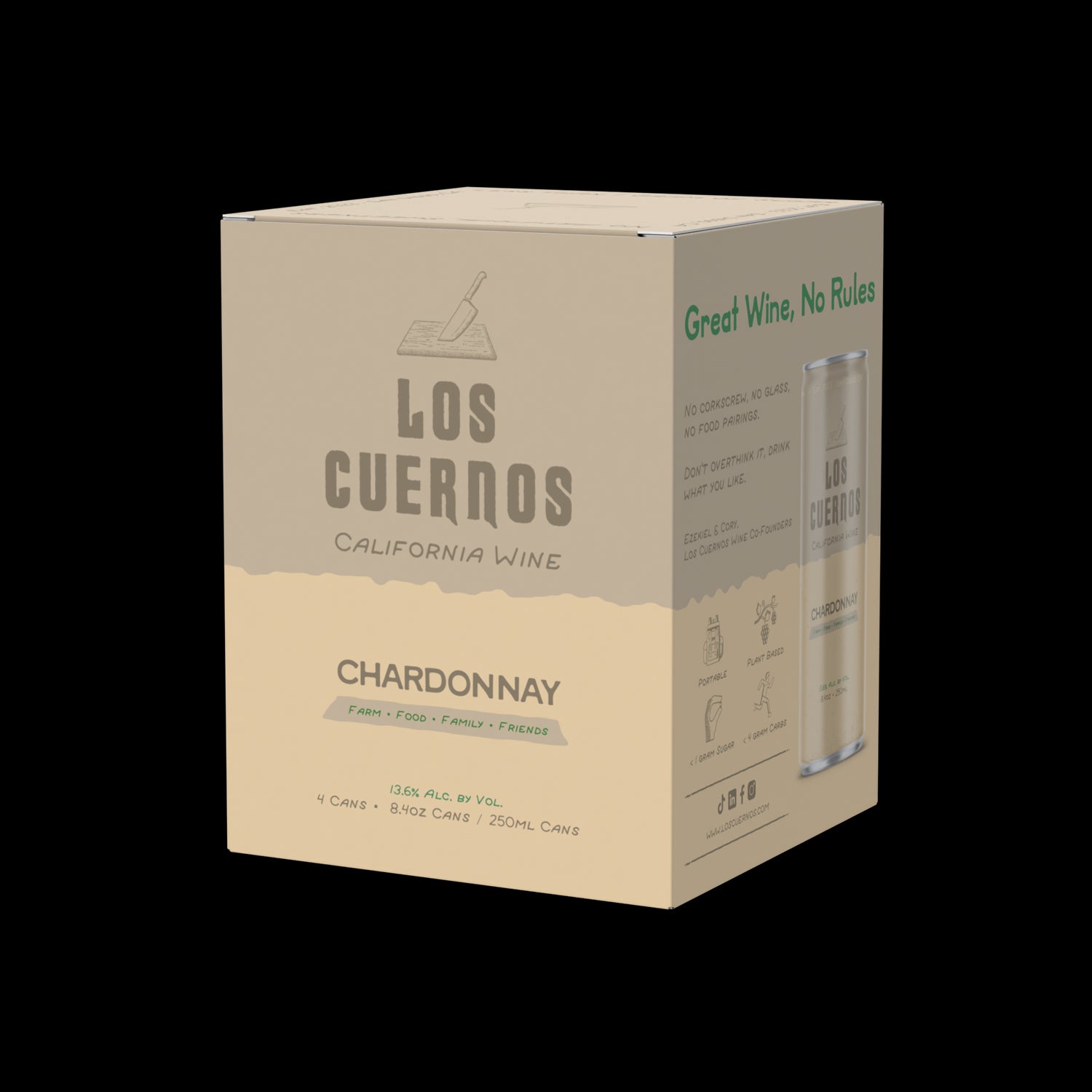 Los Cuernos Chardonnay 4pk - Captain Caskwell