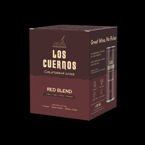 Los Cuernos Red Blend 4pk - Captain Caskwell