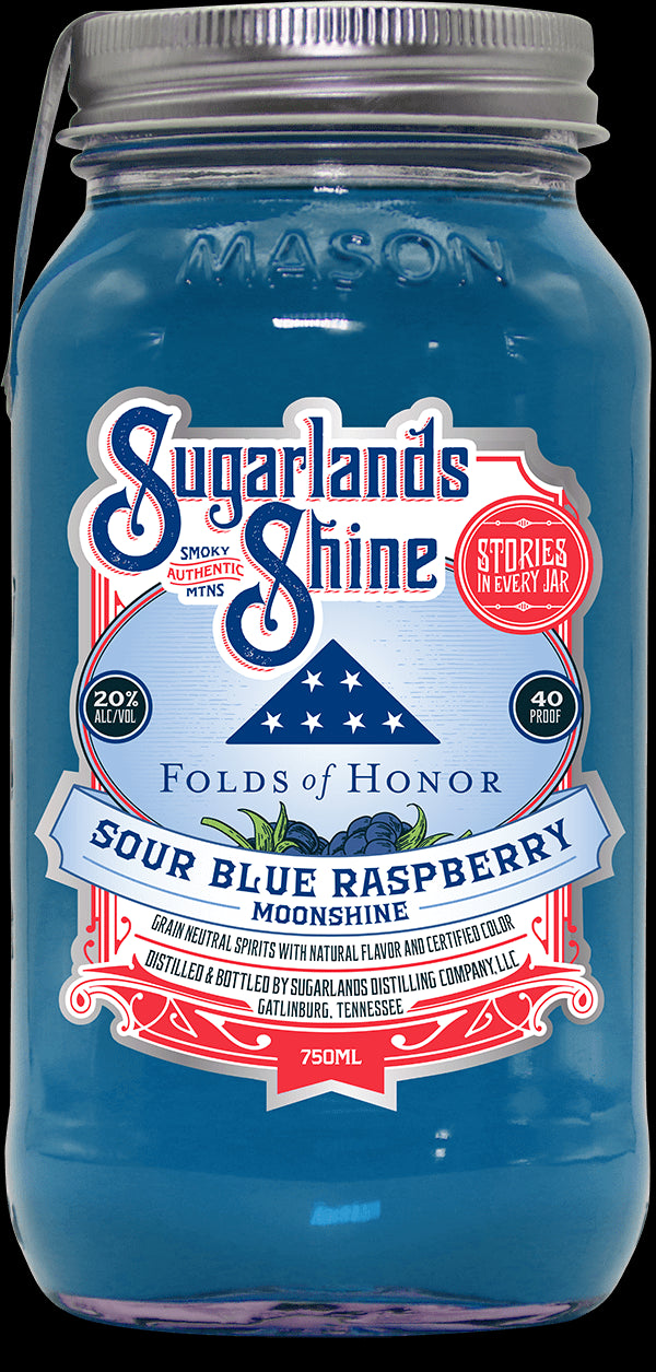 Sugarlands Distilling Company Folds of Honor Sour Blue Razzberry 750ml - Captain Caskwell