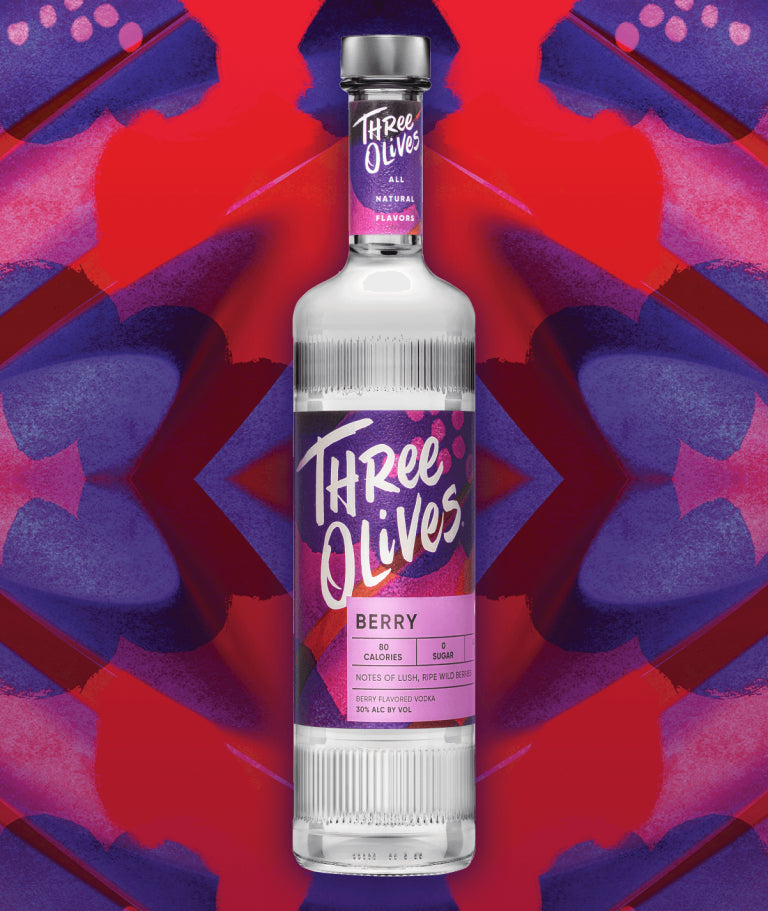 THREE OLIVES BERRY VODKA 750 ml - Captain Caskwell