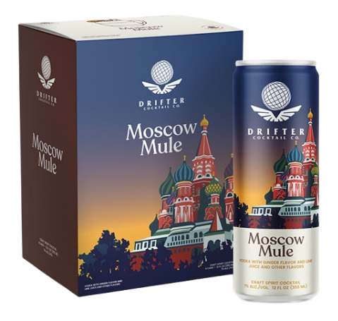 Drifter Craft Cocktails Moscow Mule - 4pk 12oz - Captain Caskwell