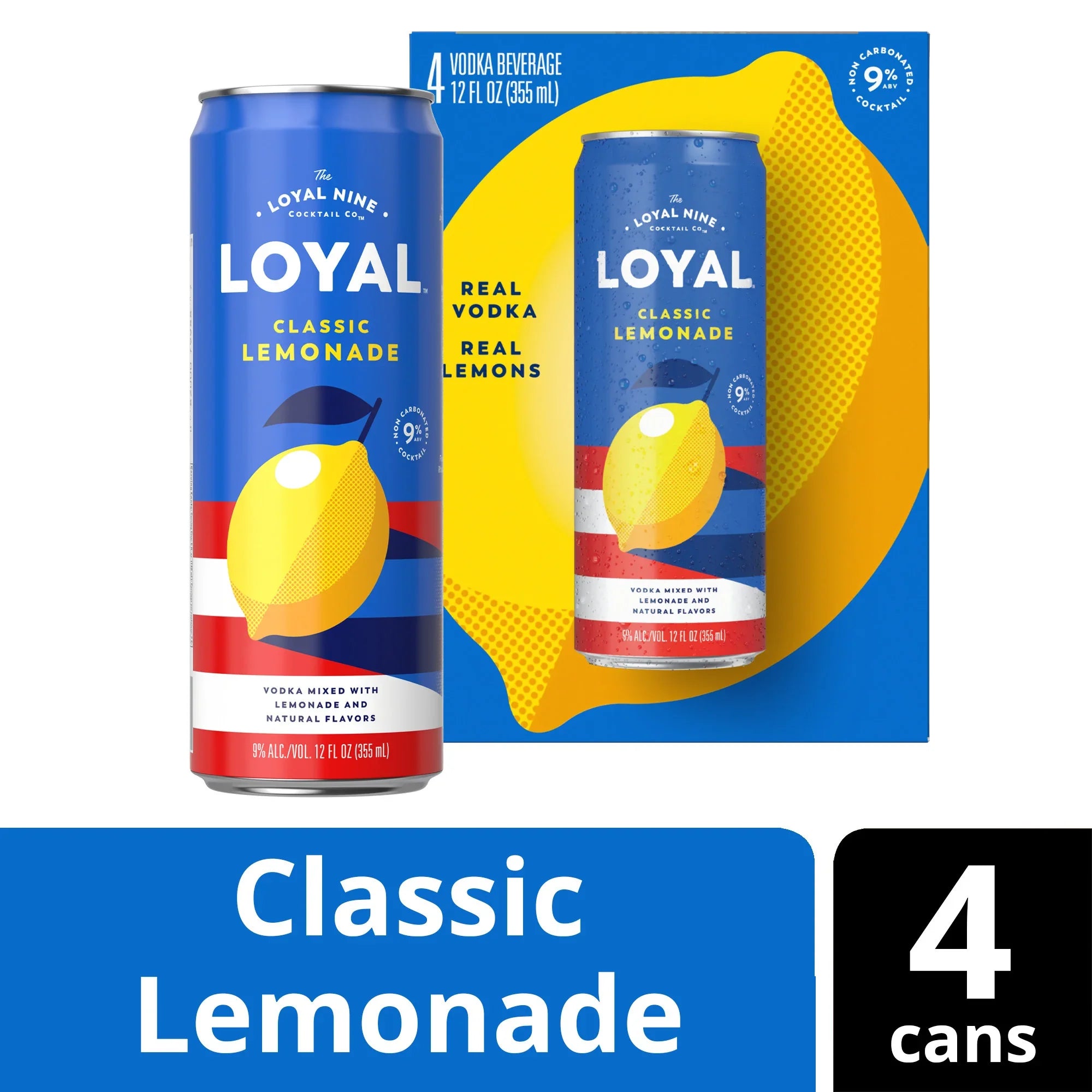 Loyal 9 Lemonade (4 Pack) 355 ML - Captain Caskwell