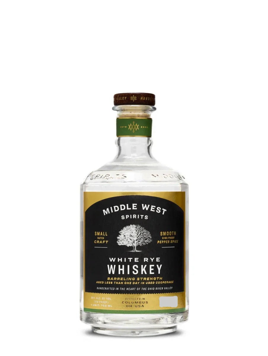 Middle West Spirits White Rye Whiskey Barreling Strength Small Batch Craft (Batch # 024) 750 ml - Captain Caskwell