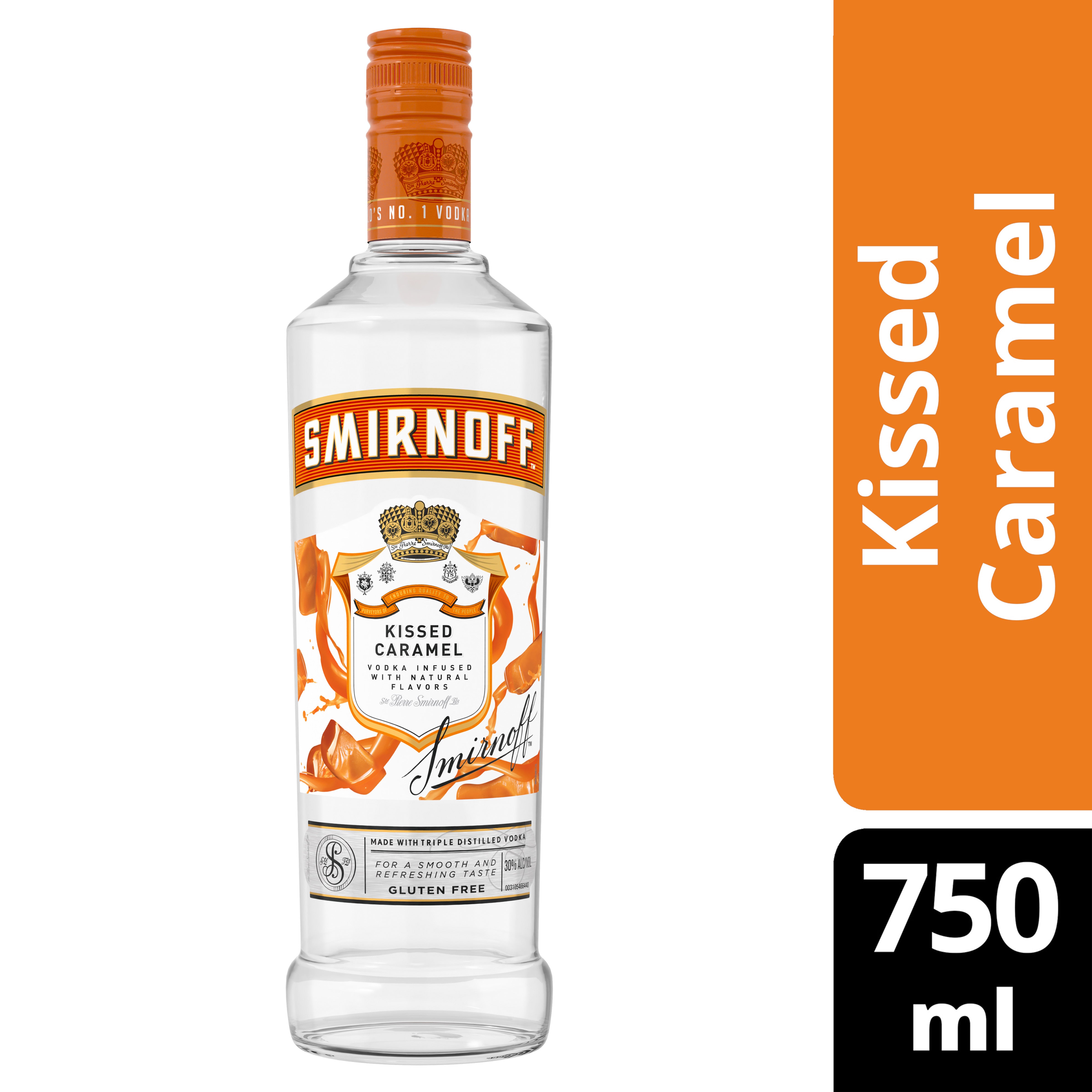 Smirnoff Kissed Caramel 750ml - Captain Caskwell