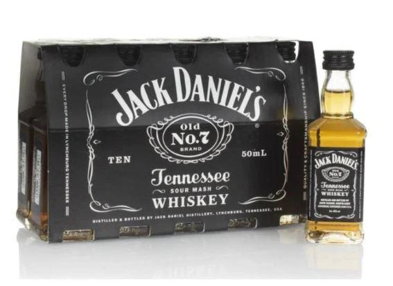 Jack Daniels Old No.7 10x50ml - Captain Caskwell