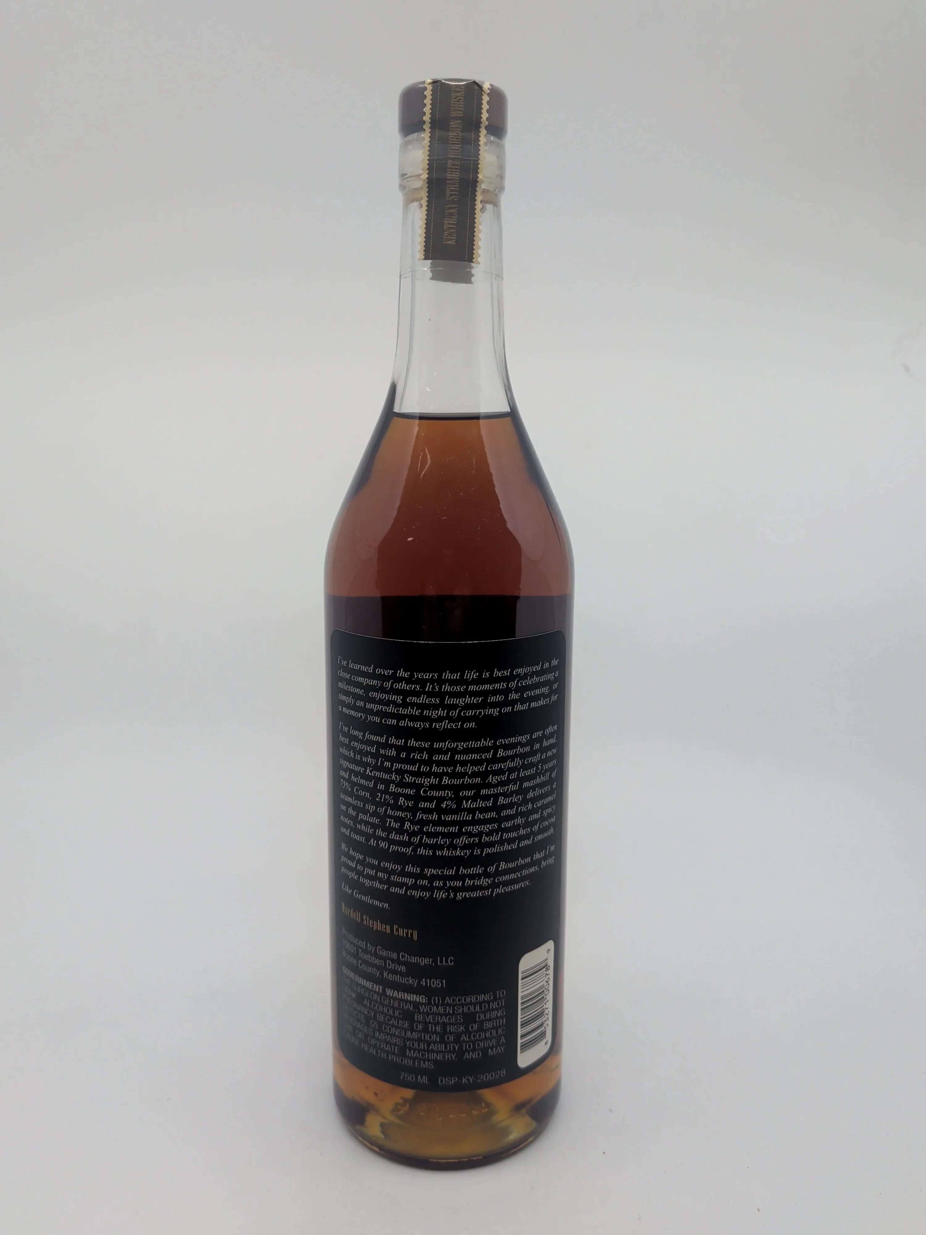Gentleman's Cut Kentucky Straight Bourbon Whiskey (Game Changer) 750 ml