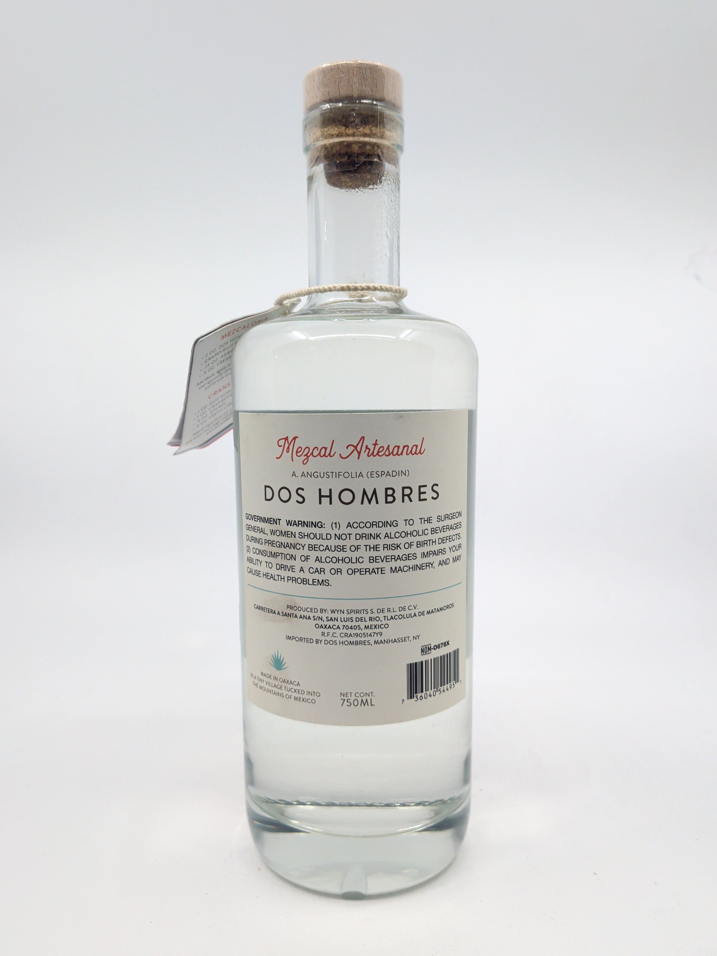 Dos Hombres Espadin Mezcal 750ml