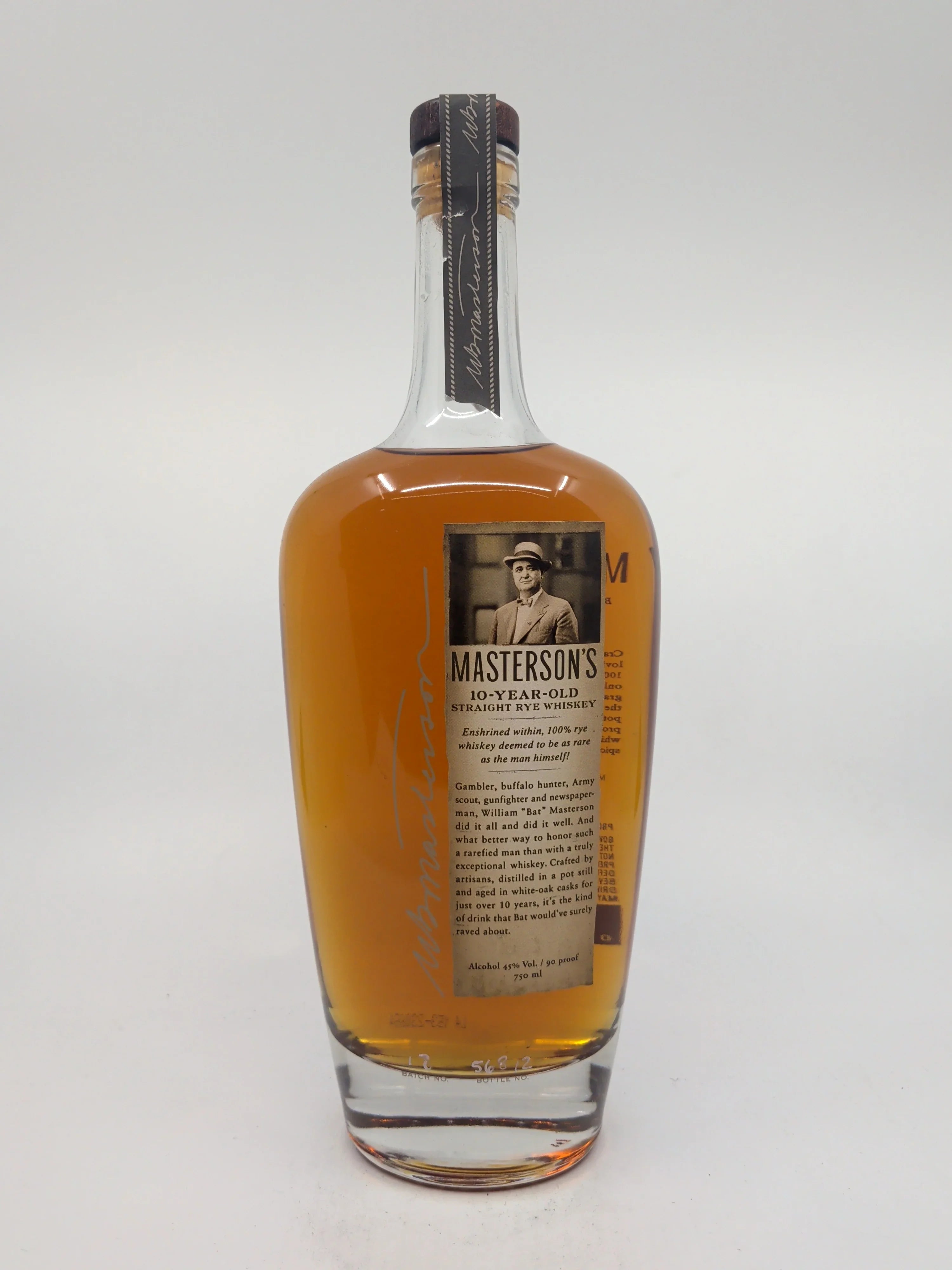 Masterson's 10 Year Old Straight Rye Whiskey 750 ml