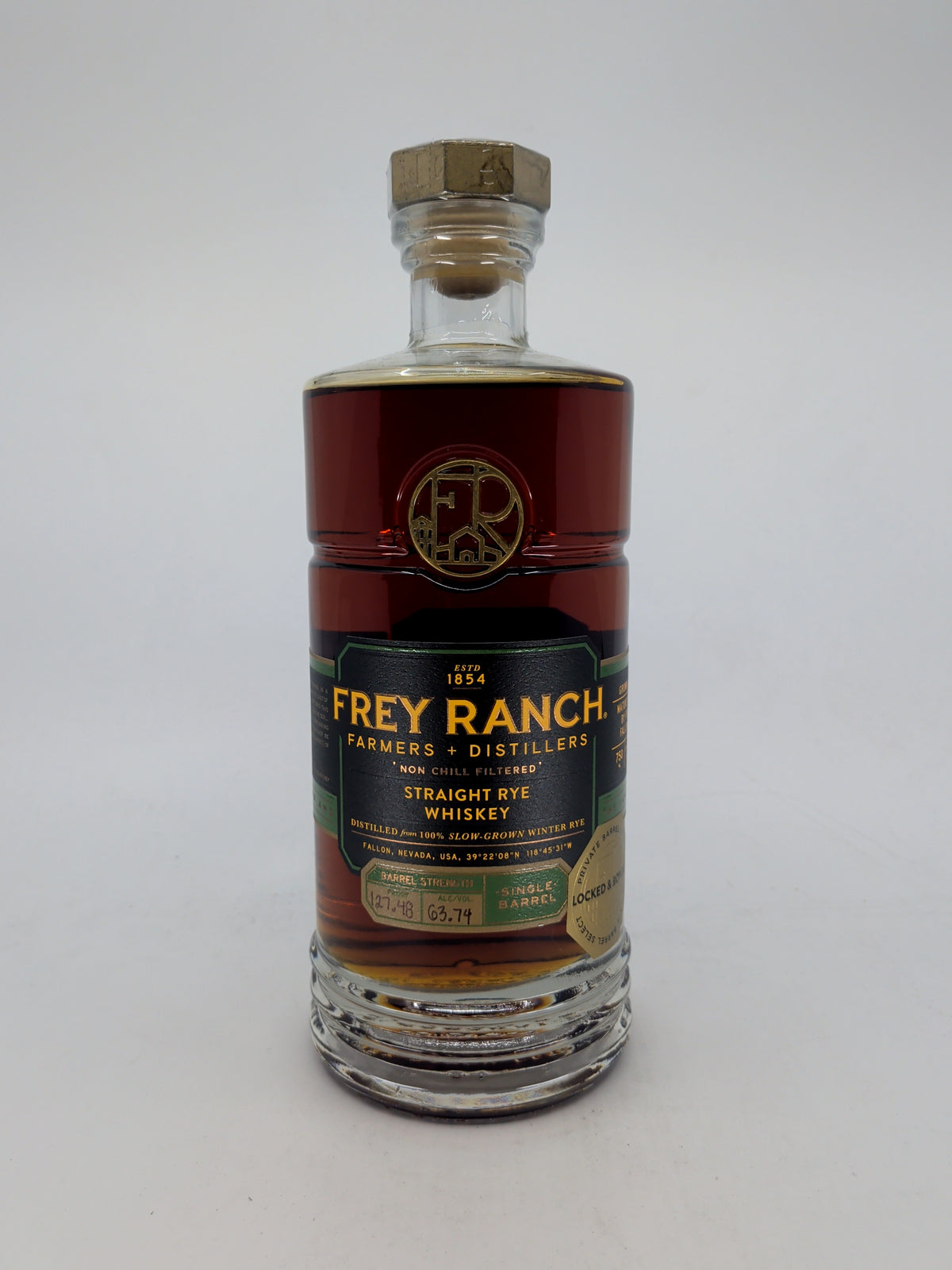 Frey Ranch Single Barrel Locked & Bonded Rye Whiskey 750ml